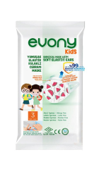 Evony Kids Elastik Kulaklıklı Cerrahi Çocuk Maskesi 10`lu