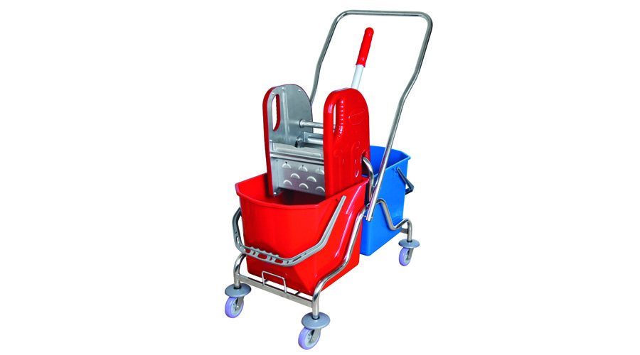 Ceymop Çelik Presli Çift Kovalı Krom Temizlik Seti