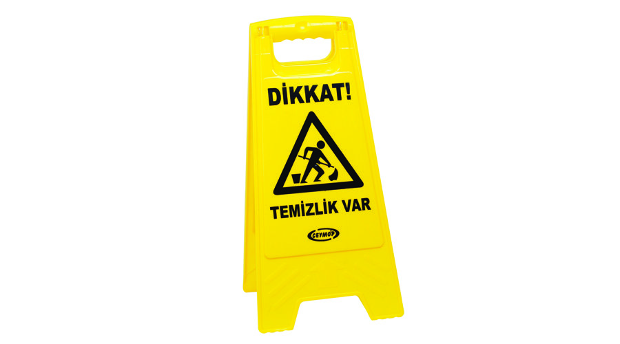 Ceymop Sarı Dikkat Temizlik Var Levhası