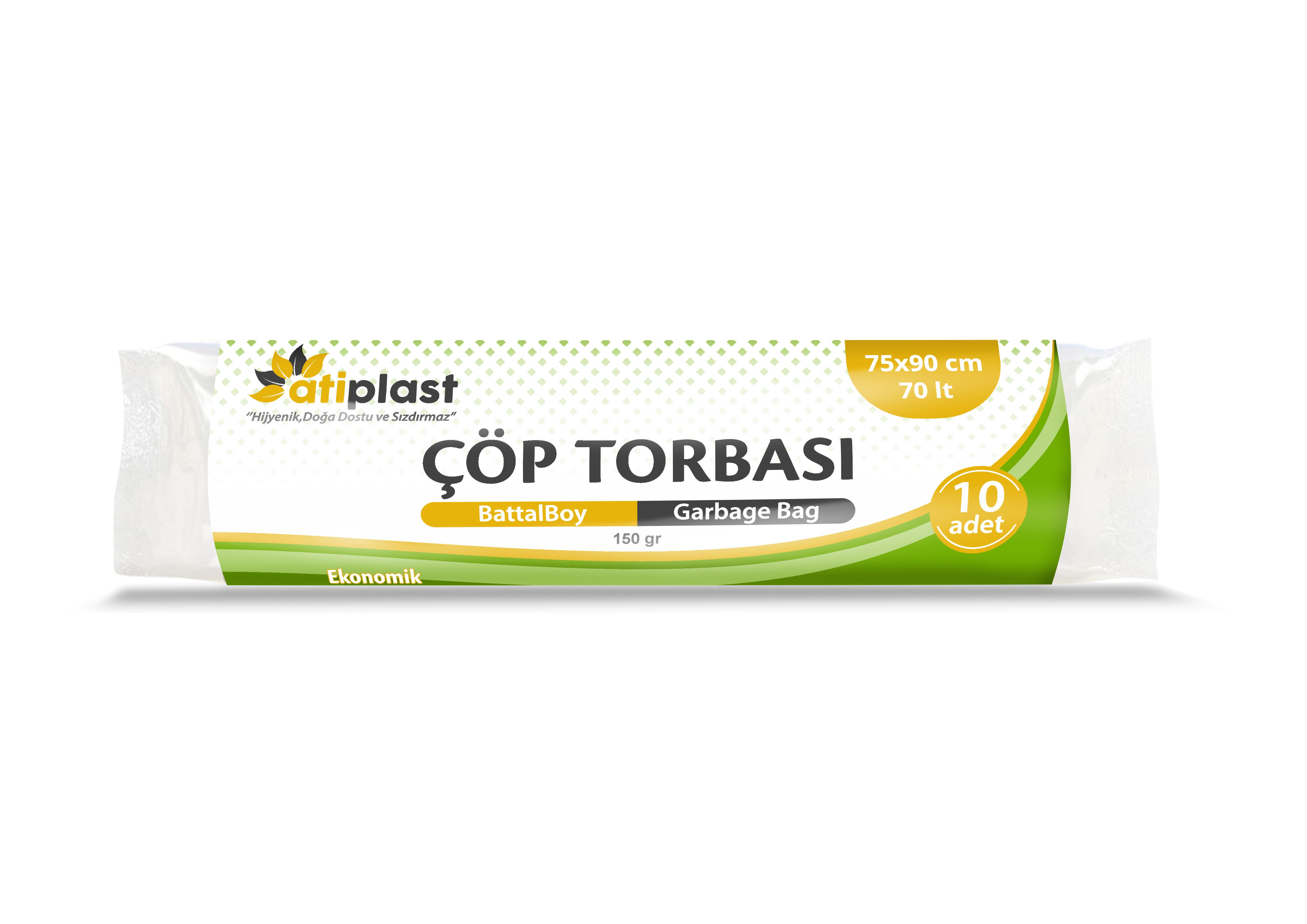 Atiplast Battal Boy Çöp Torbası 70x90 150 Gr Siyah