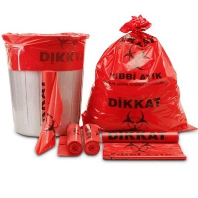 Atiplast Tıbbi Atık Baskılı Jumbo Boy Çöp Poşeti 80x110 800 Gr